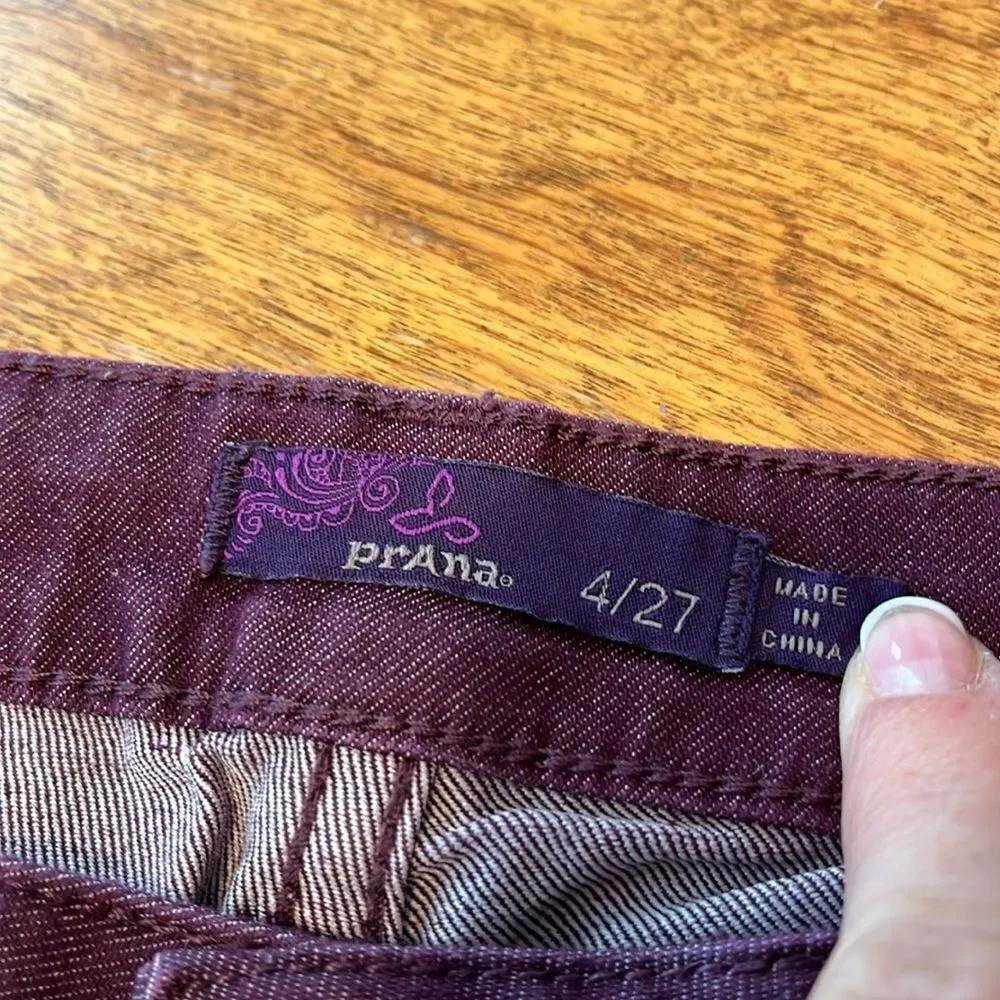 Prana Purple and Black Straight Leg Jeans